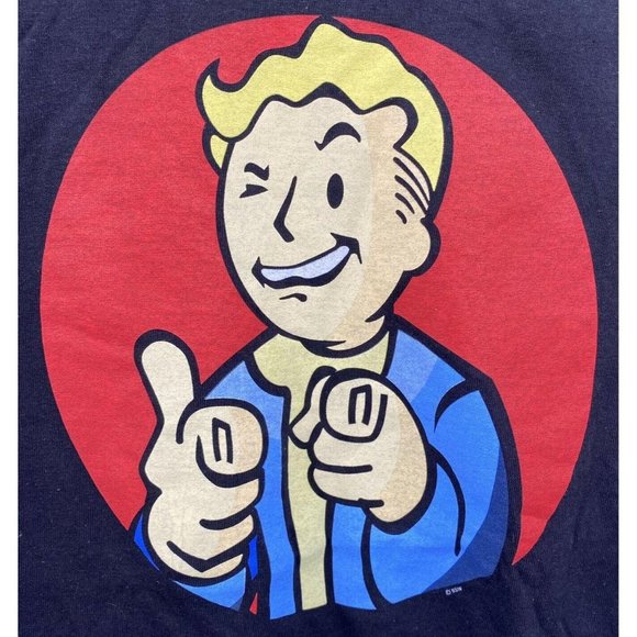 Fallout Shirt Size Small T-Shirt Bethesda Vault Boy Video Game Black - Picture 2 of 4